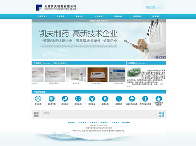 无锡凯夫制药网站建设已完成 客户很满意!